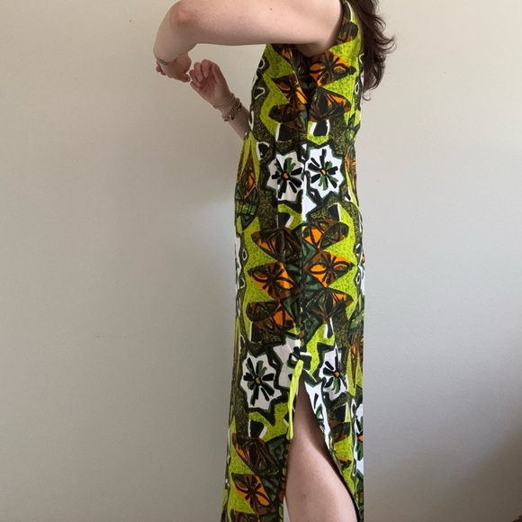 Vintage Rai Nani 70s Colorful Aloha Maxi Dress Hawaiian Sz 14 - Picture 3 of 13